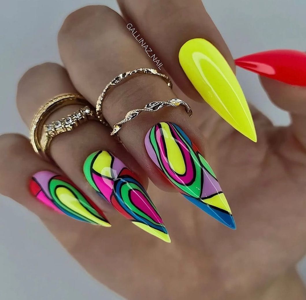 100+ Bright Summer Nails To Inspire You This 2023 images 49