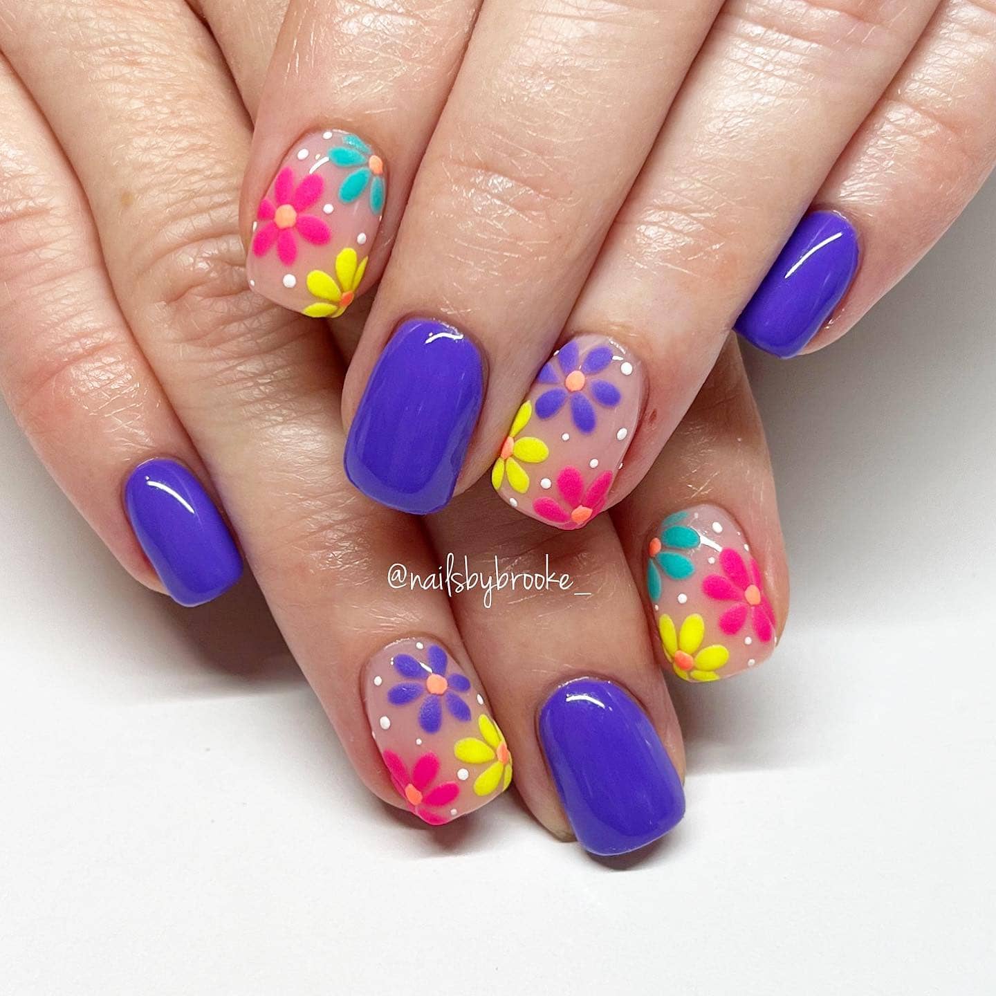 Over 100 Bright Summer Nail Art Designs That Will Be So Trendy - Rose idea